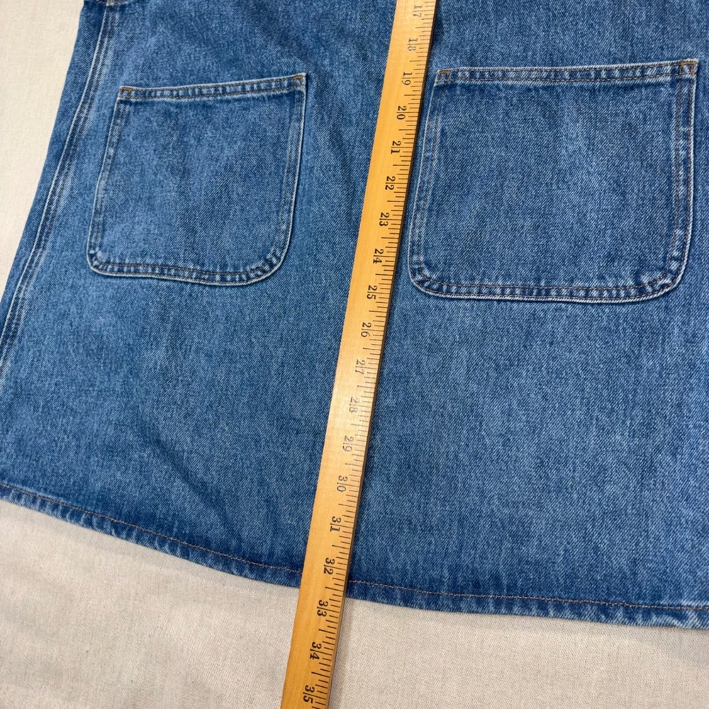 NWT Madewell Denim Pinafore Overall Dress Medium Wash Blue Womens Large Summer - Picture 5 of 6